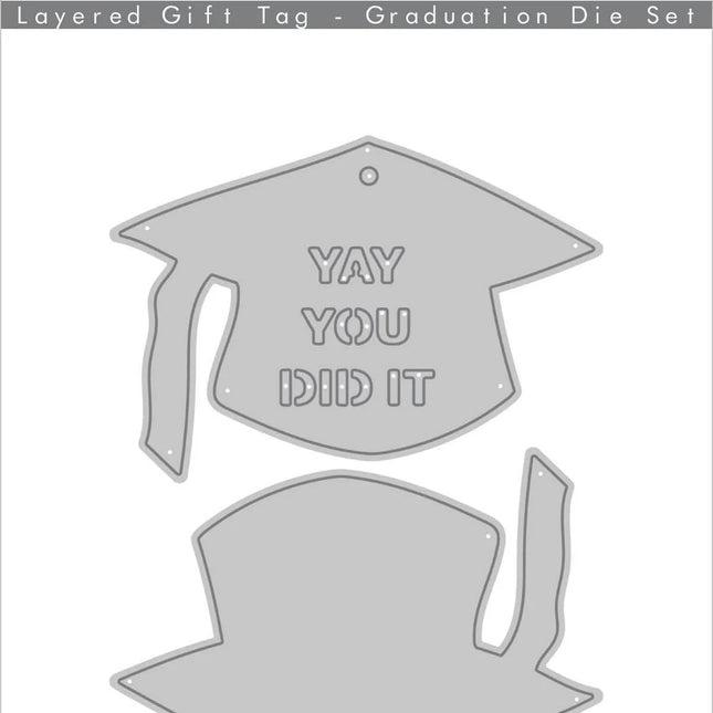 DIE LAYERED GIFT TAG GRADUATION