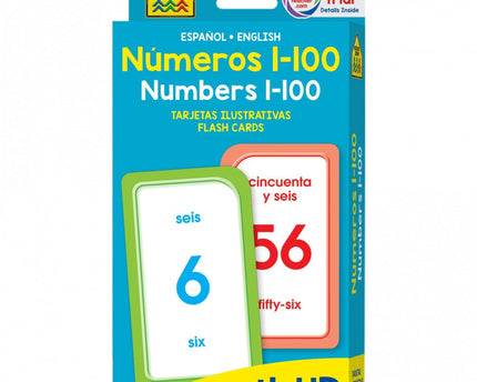 FLASH CARD NUMEROS 1-100 ESP-INGLES