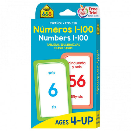 FLASH CARD NUMEROS 1-100 ESP-INGLES