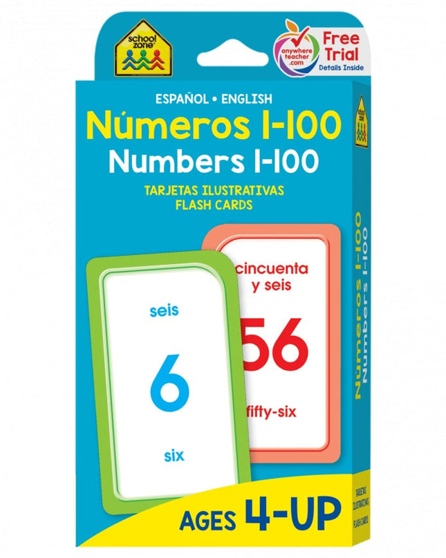 FLASH CARD NUMEROS 1-100 ESP-INGLES