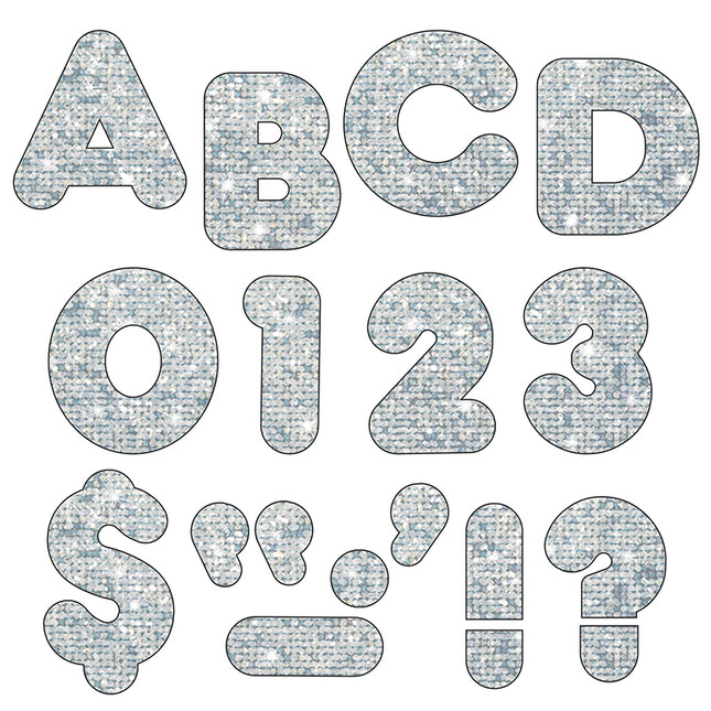 LETTERS  SILVER SPARKLE CASUAL #4