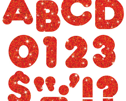 LETRAS RED SPARKLE CASUAL #4