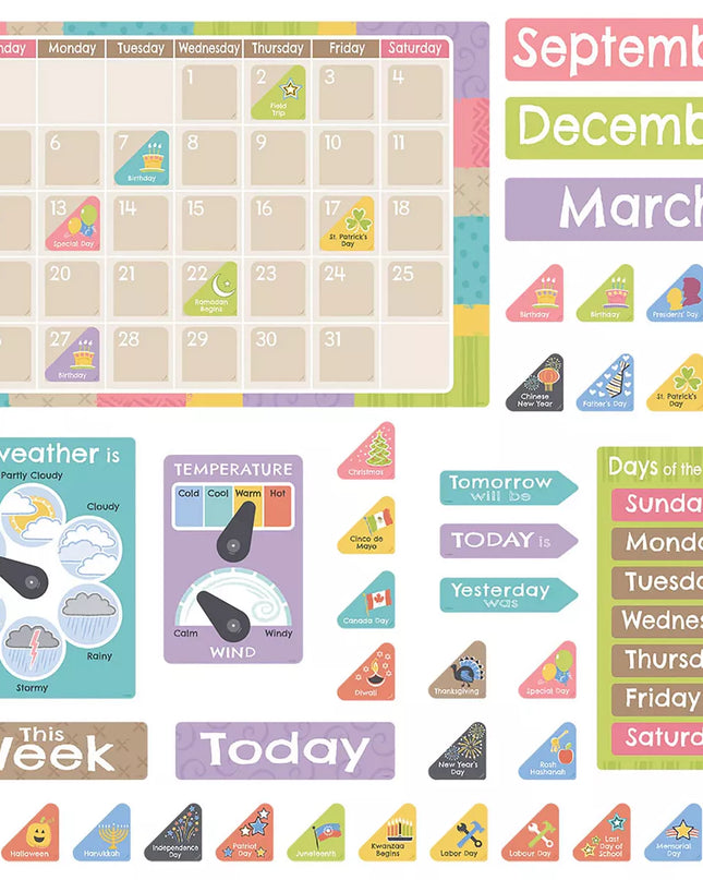 BULLETIN BOARD SET GOOD TO GROW CALENDAR