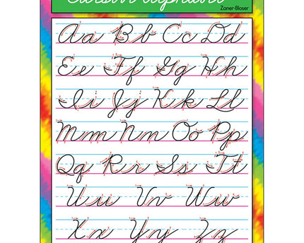 LAMINA CURSIVE ALPHABET T38136