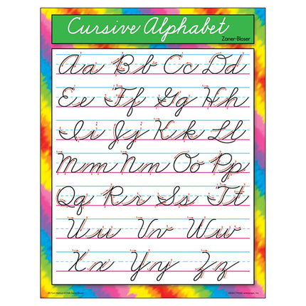 LAMINA CURSIVE ALPHABET T38136
