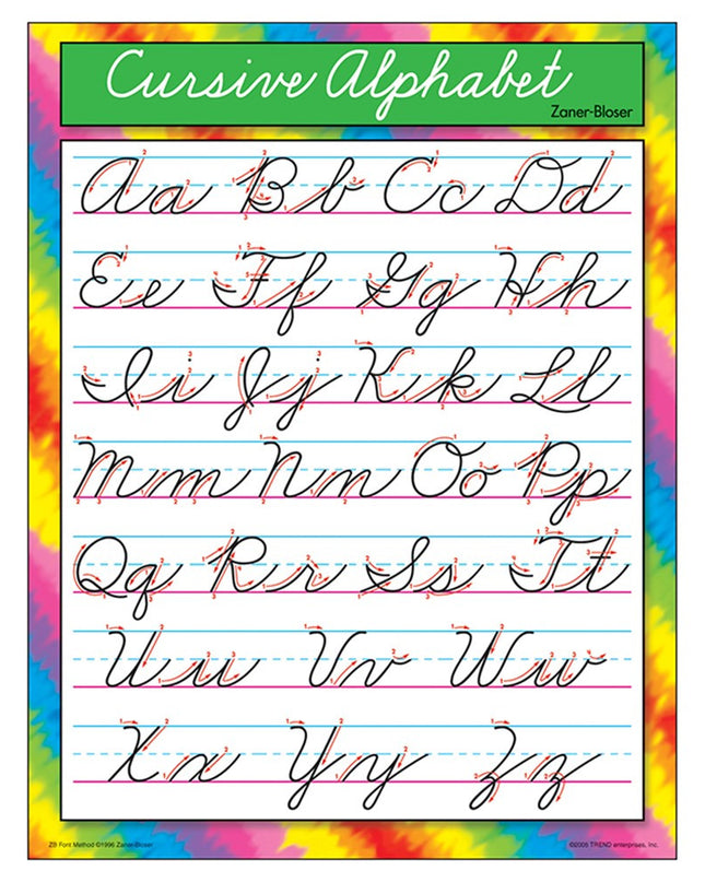 LAMINA CURSIVE ALPHABET T38136