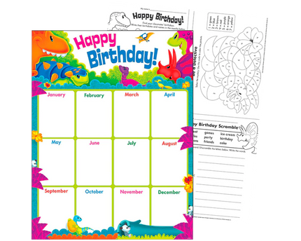LAMINAS EDUCATIVAS HAPPY BIRTHDAY DINO-