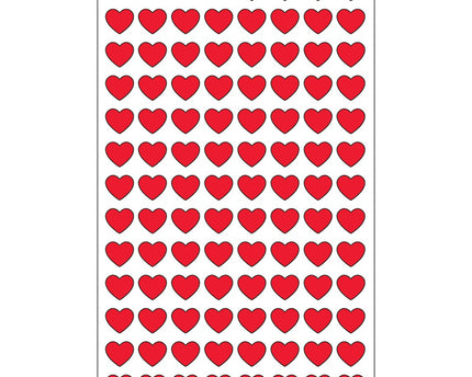 STICKERS RED HEARTS