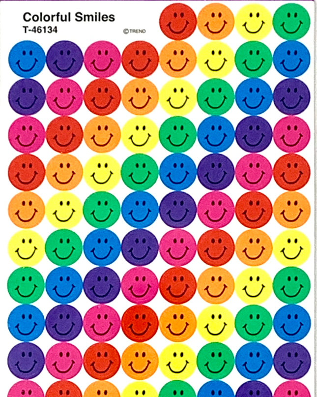 STICKER COLORFUL SMILES T46134