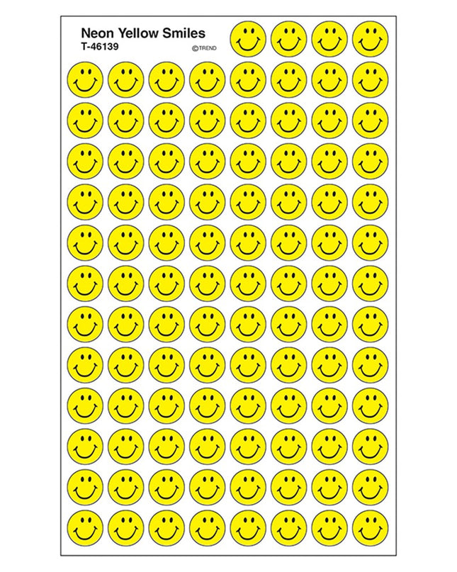 STICKER NEON YELLOW SMILE