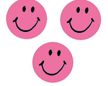 STICKERS NEON  PINK SMILES