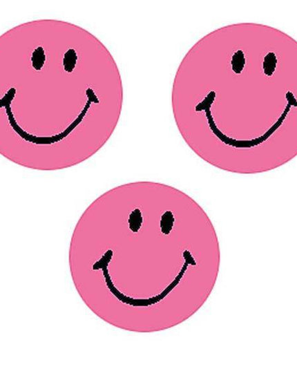 STICKERS NEON  PINK SMILES
