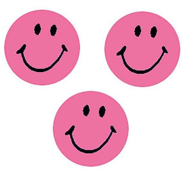 STICKERS NEON  PINK SMILES