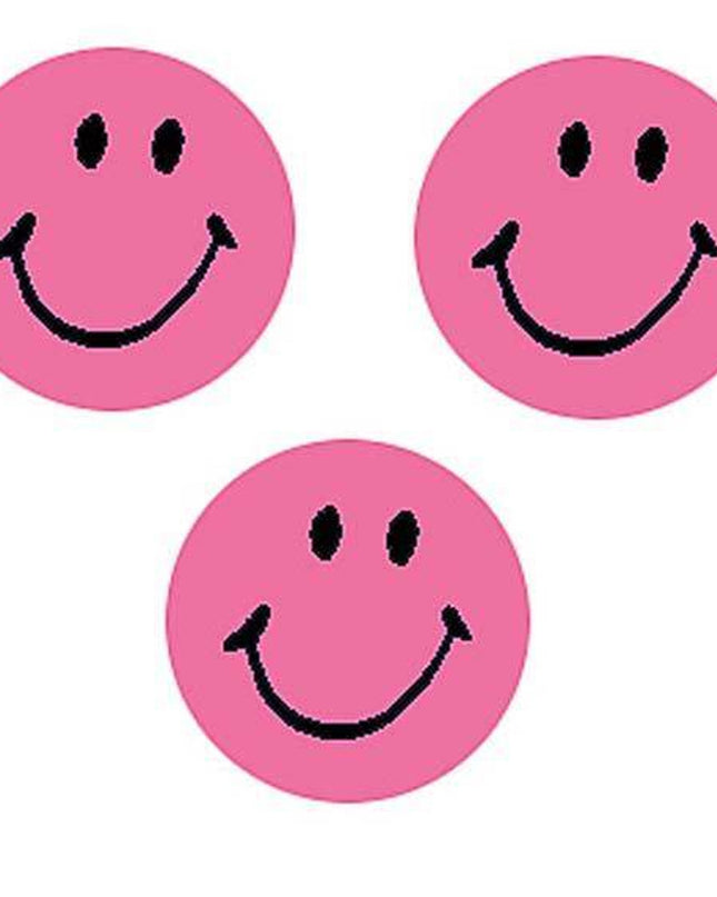 STICKERS NEON  PINK SMILES