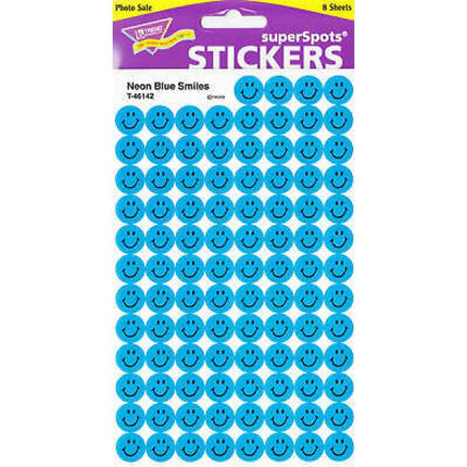 STICKERS NEON BLUE SMILES