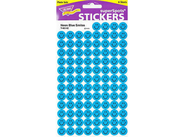 STICKERS NEON BLUE SMILES