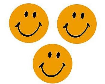 STICKERS NEON ORANGE SMILES
