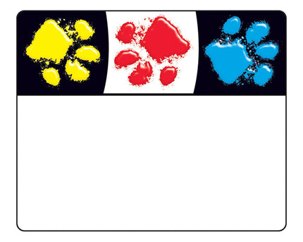 NAME TAGS PAW PRINTS