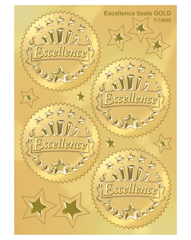 STICKERS EXCELLENCE SEALS GOLD TREND