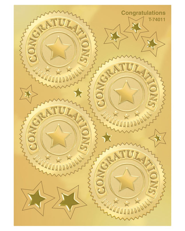 STICKERS CONGRATULATIONS (GOLD) AWARD