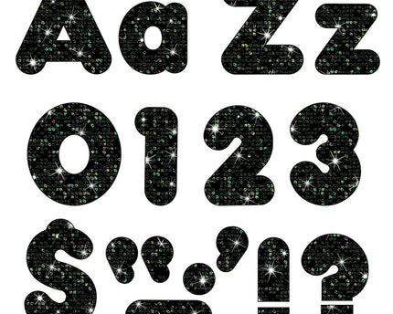 LETRAS BLACK SPARKLE #4