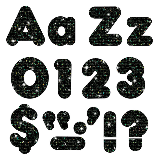 LETRAS BLACK SPARKLE #4