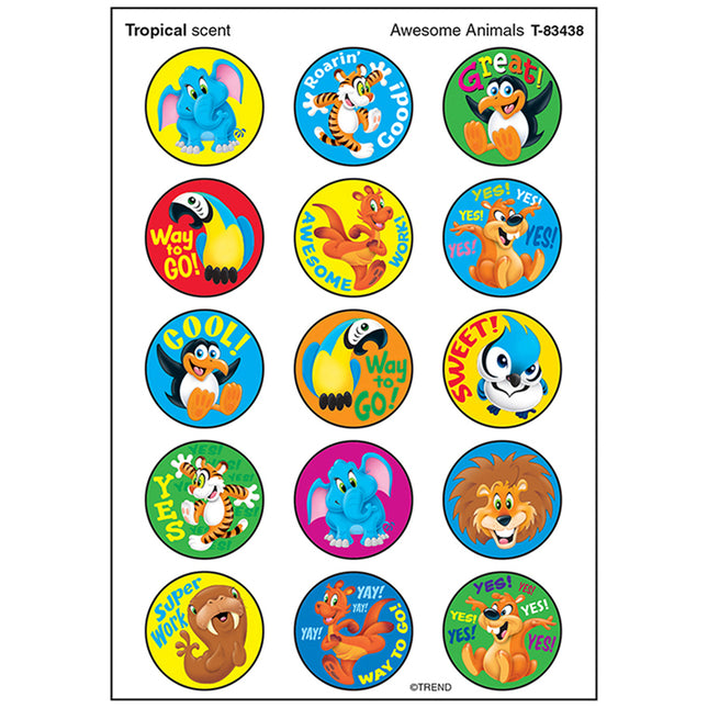 STICKER AWESOME ANIMALS TROPICAL