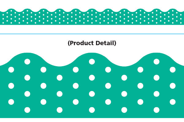 BORDER POLKA DOTS TEAL