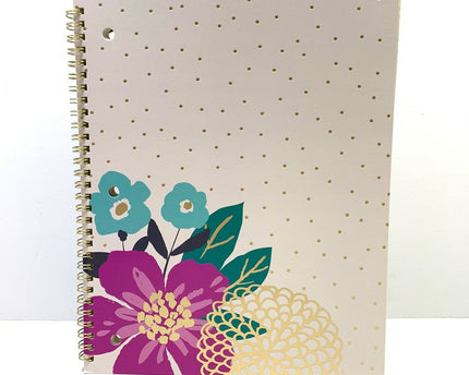 CUAD ESPIRAL 1MAT FLORAL 80HJS