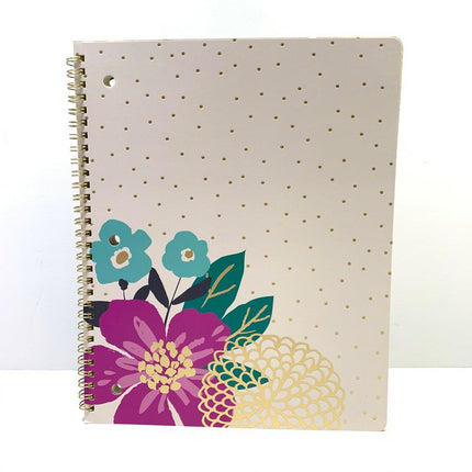 CUAD ESPIRAL 1MAT FLORAL 80HJS