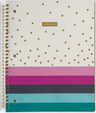 CUAD ESPIRAL 1MAT PUNTITOS DORADOS 80HJS