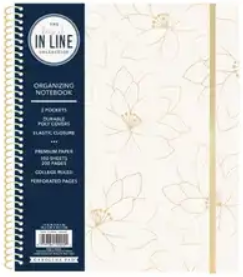 LIBRETA KEEP IT IN LINE ORGANIZED FLORES DORADAS