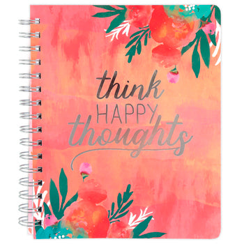 LIBRETA SILVER THINK HAPPY