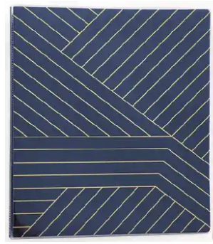 BINDER 1" KEEP IT IN LINE AZUL RAYAS DORADAS