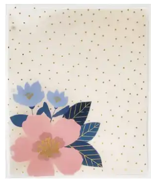 CARPETA KEEP IT IN LINE ROSADO PUNTOS DORADOS