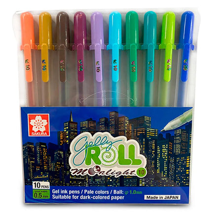 PLUMAS DE GEL MOONLIGHT PASTEL 10UND