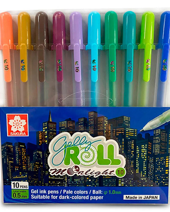 PLUMAS DE GEL MOONLIGHT PASTEL 10UND