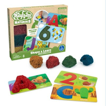 PLAYFOAM NATURALS SHAPE & LEARN LETTERS & NUMBERS