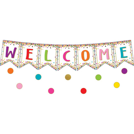 BULLETIN CONFETTI PENNANTS WELCOME