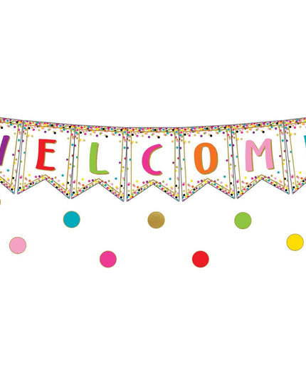 BULLETIN CONFETTI PENNANTS WELCOME