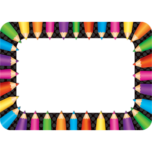 NAME TAGS COLORED PENCILS