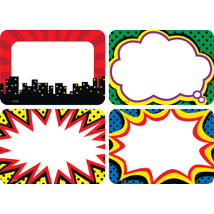 NAME TAGS SUPERHERO