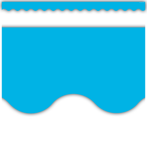 BORDE AQUA SOLID SCALLOPED