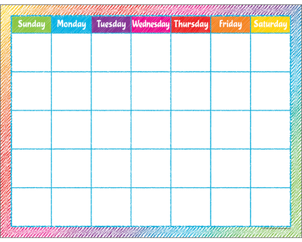 LAMINA CALENDAR COLORFUL SCRIBBLE