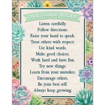 LAMINA RUSTIC BLOOM OUR CLASS RULES