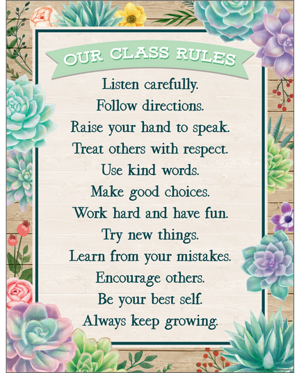 LAMINA RUSTIC BLOOM OUR CLASS RULES