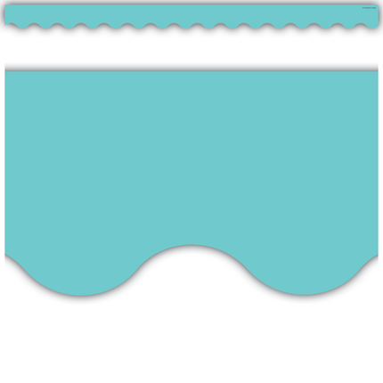 BORDE LIGHT TURQUOISE SCALLOPED