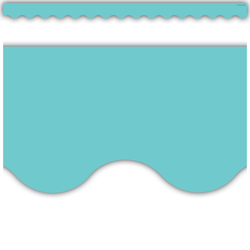 BORDE LIGHT TURQUOISE SCALLOPED