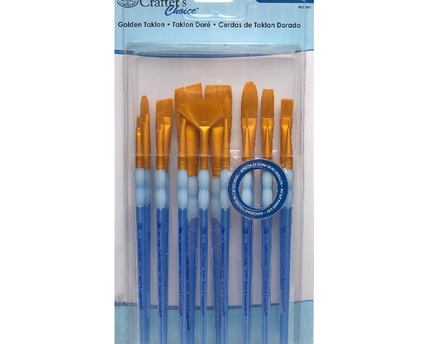 SET PINCELES CERDAS DE TAKLON DORADO
