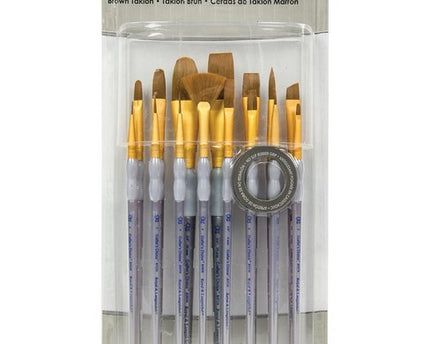 SET PINCELES CERDAS DE TAKLON MARRON